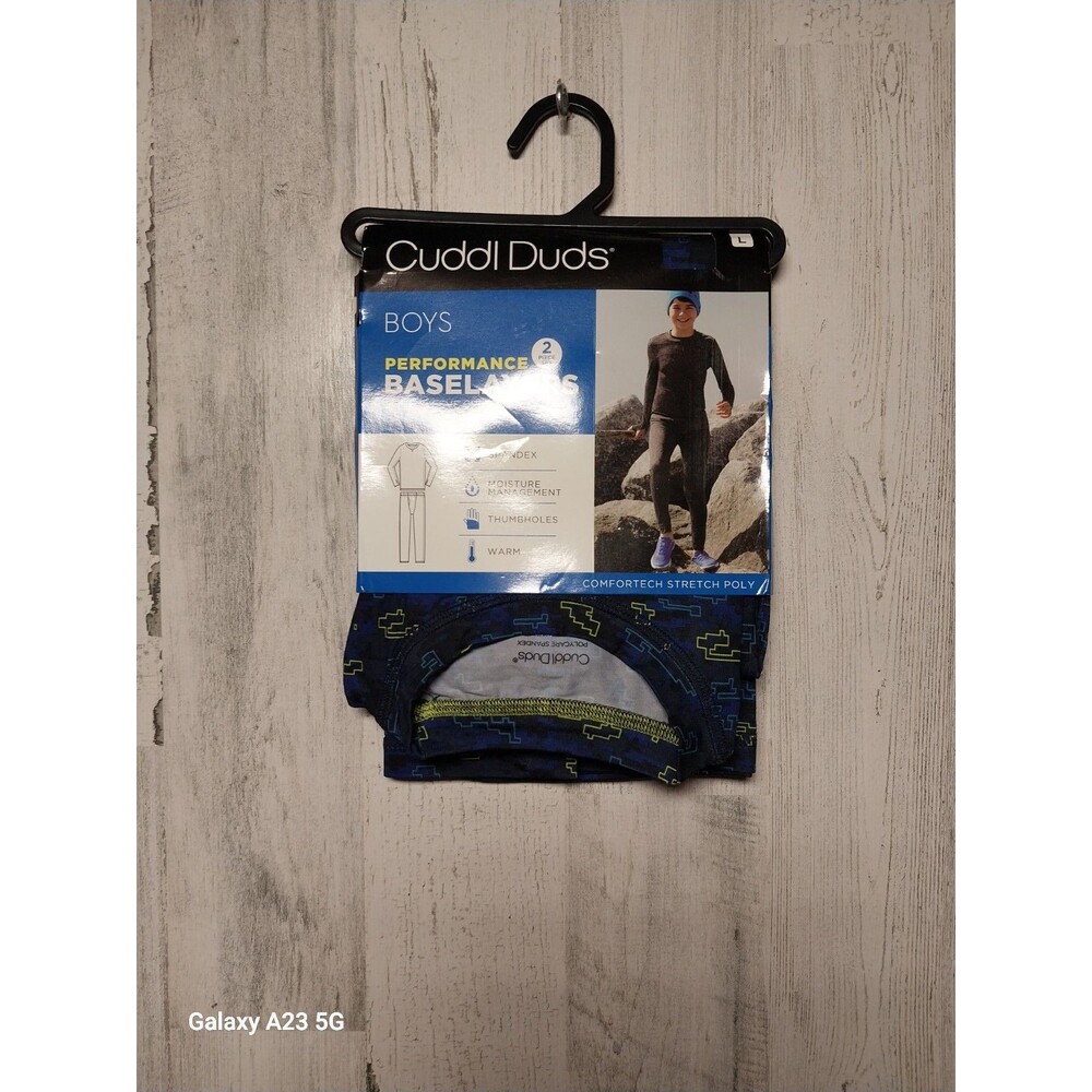 Cuddl Duds Boys 2 Piece Performance Base Layer Set Size Large 12/14
